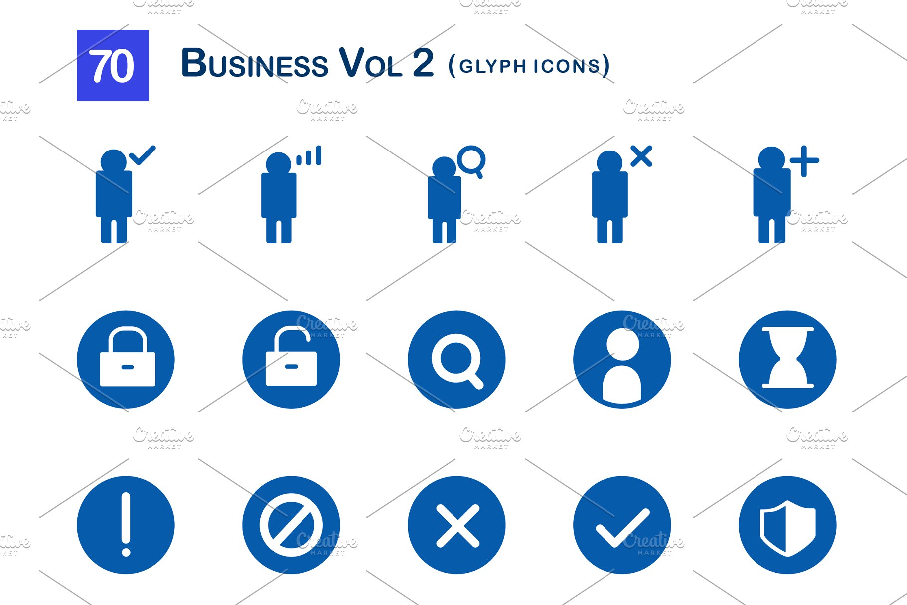 商业创意图标 70 Business Vol 2 Glyph
