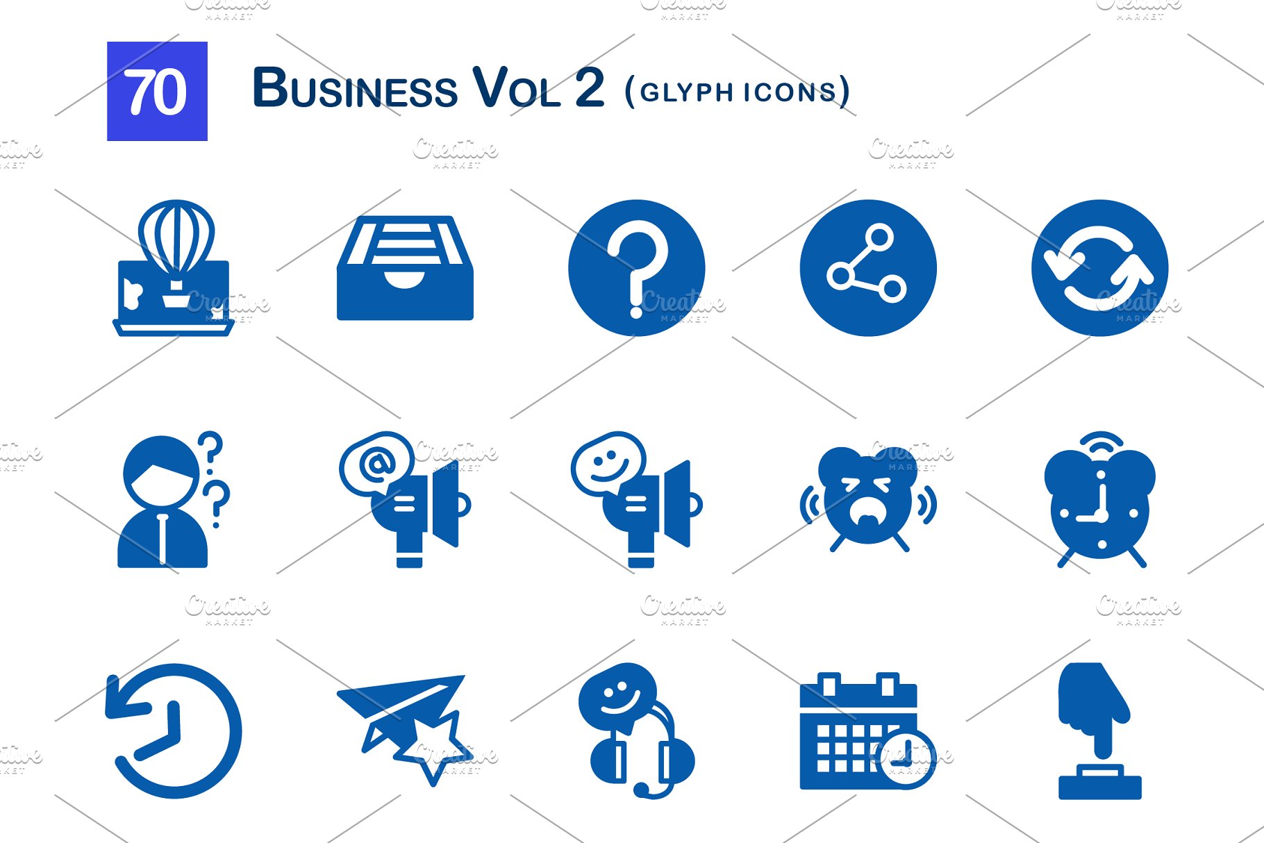 商业创意图标 70 Business Vol 2 Glyph