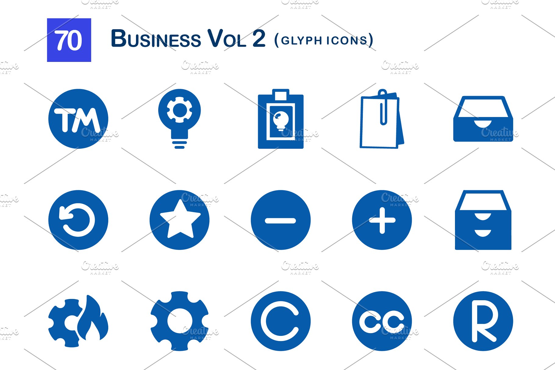 商业创意图标 70 Business Vol 2 Glyph