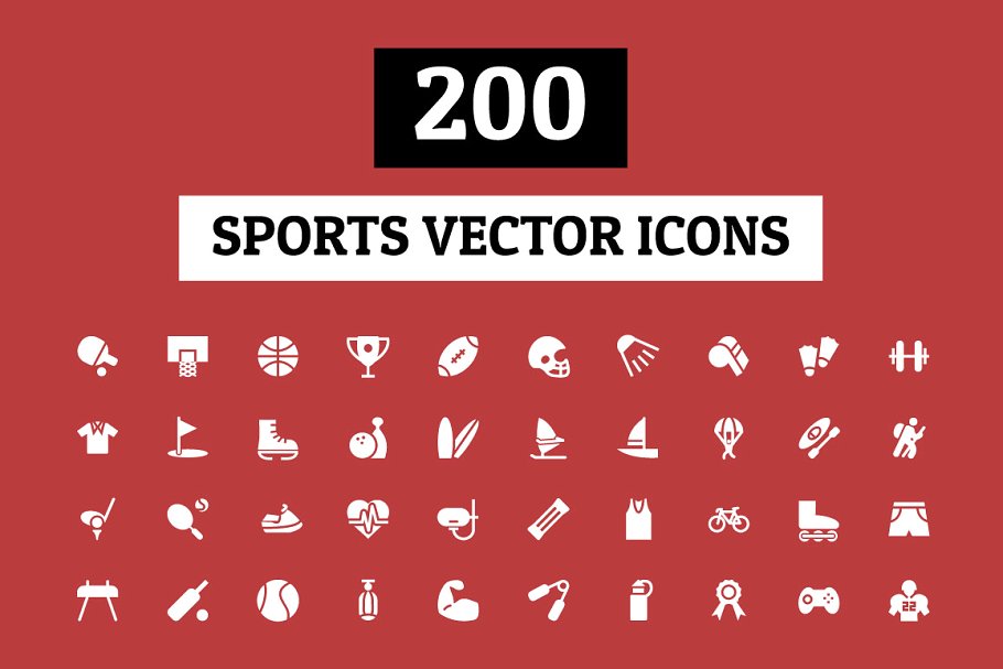 运动图标素材 200 Sports Vector Icons