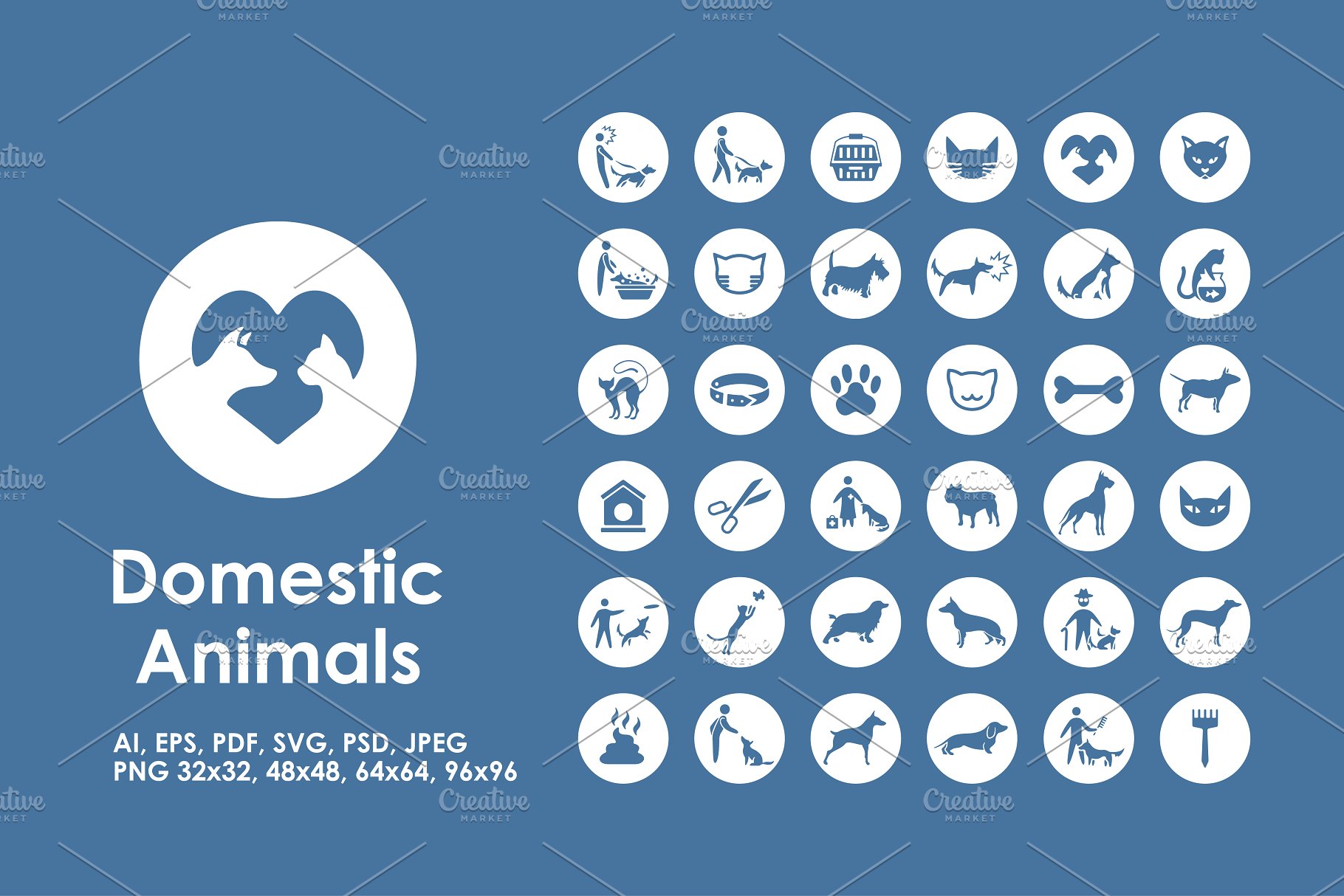 家养动物图标 Domestic animals icons