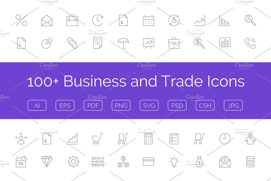 商业和贸易图标 100  Business and Trad