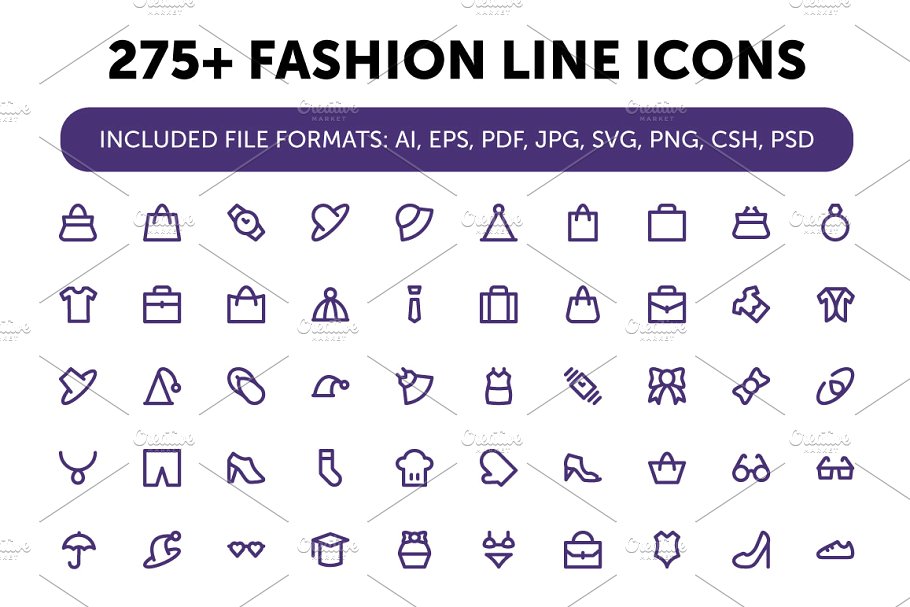 时尚的线性图标 275 Fashion Line Icon