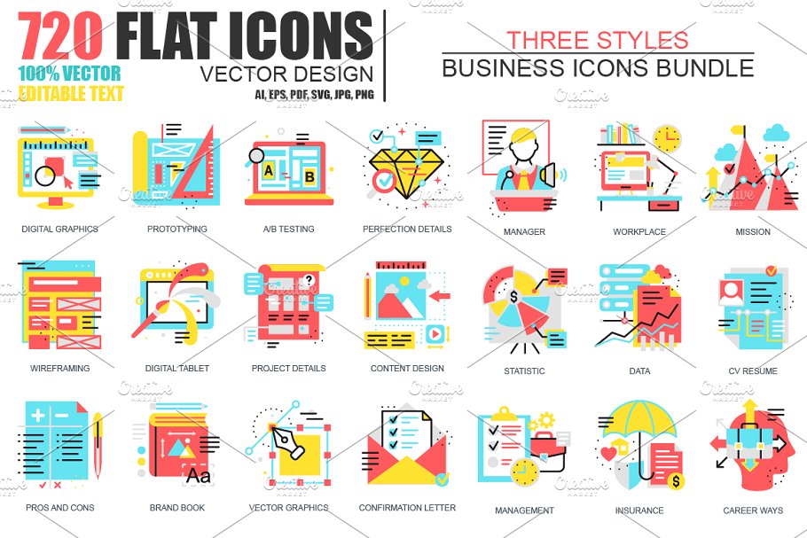 终极平面图标包 Ultimate Flat Icons Pa