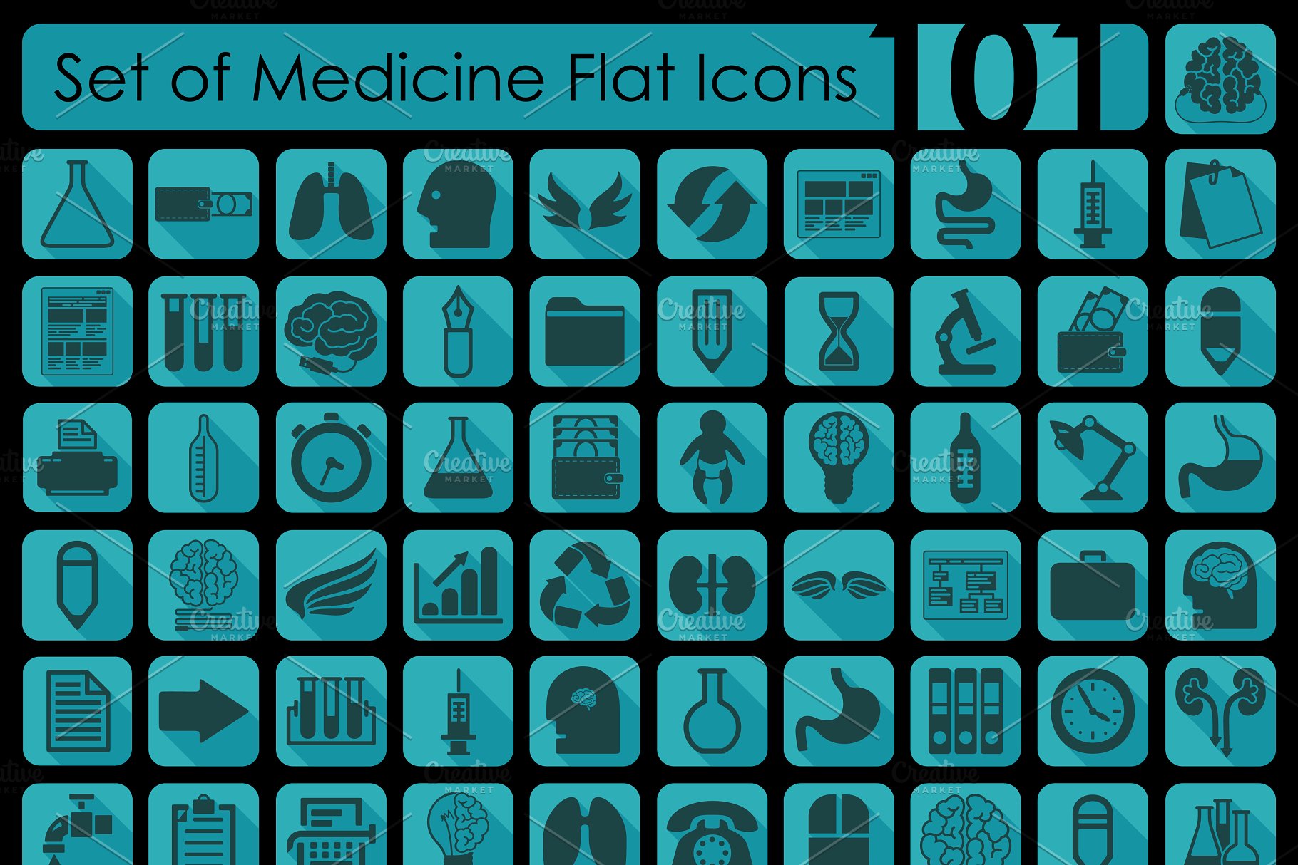 医学图标套装 Medicine 600 icons 9 in