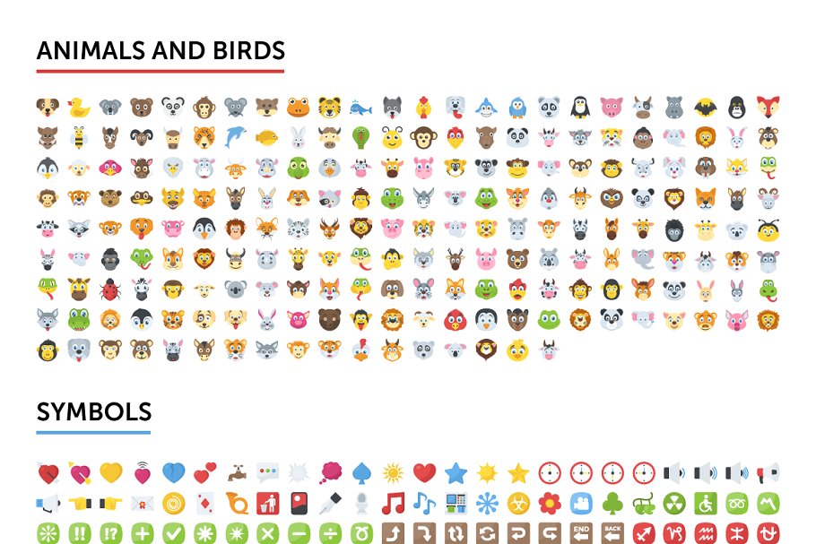 2500个表情图标合集 2500 Emoji Icons B