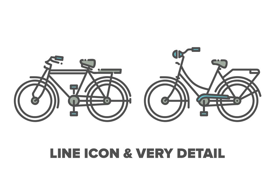 c 14 Bicycle Linear Icon #9181