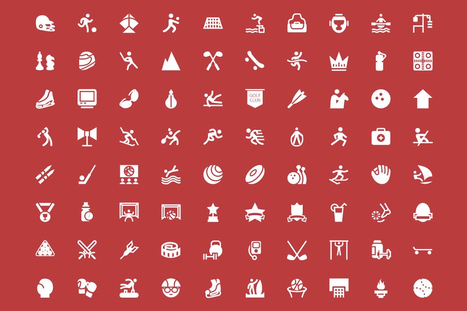 运动图标素材 200 Sports Vector Icons