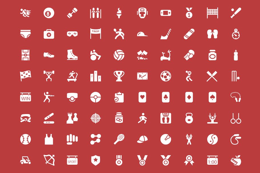 运动图标素材 200 Sports Vector Icons