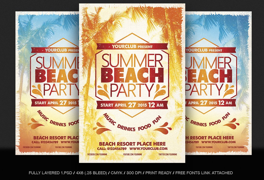 Summer Beach Party Flyer