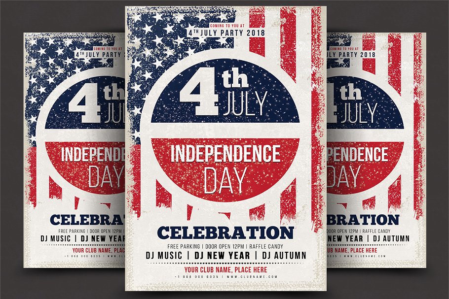 7月4日宣传单设计模板 4th Of July Flyer