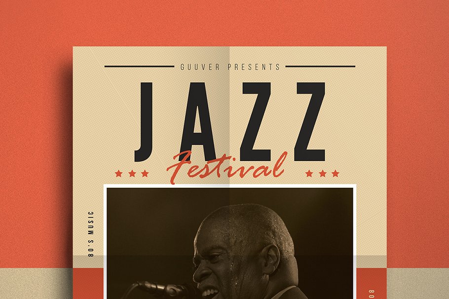 怀旧爵士音乐节宣传单 Old Jazz Festival F