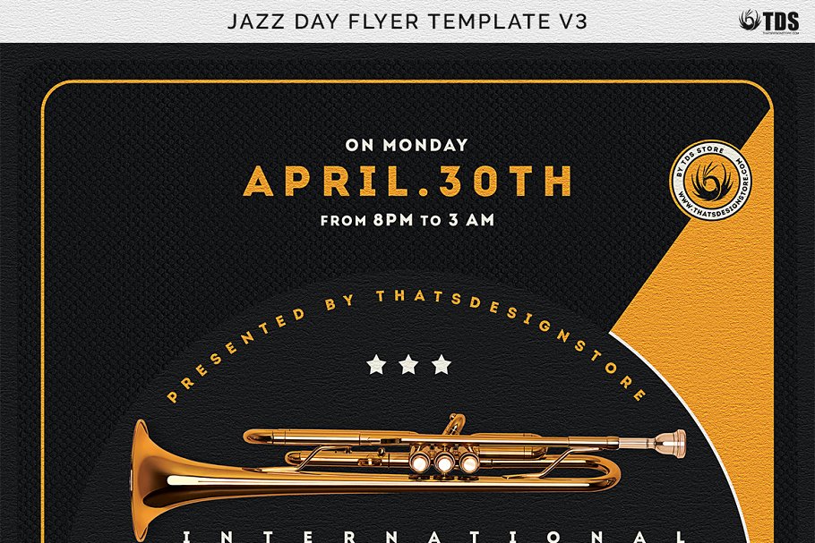 爵士音乐海报设计模板 Jazz Day Flyer PSD