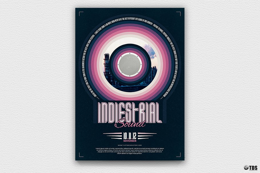 音乐海报制作模板 Indie Fest Flyer PSD