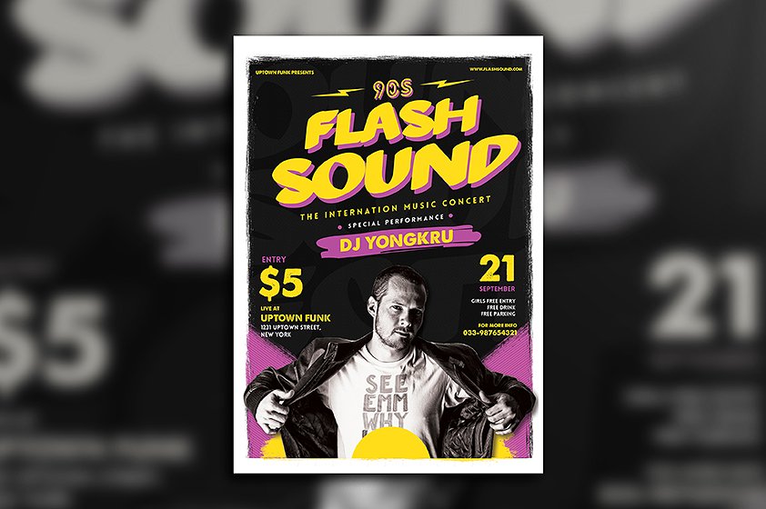 音乐会海报制作模板 Flash Sound Flyer #1