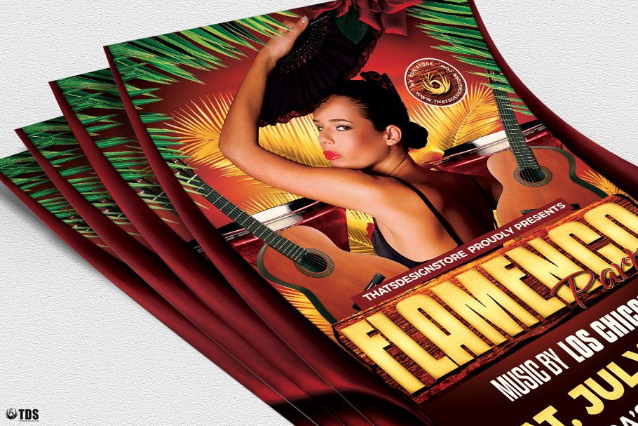 派对海报设计下载 Flamenco Party Flyer