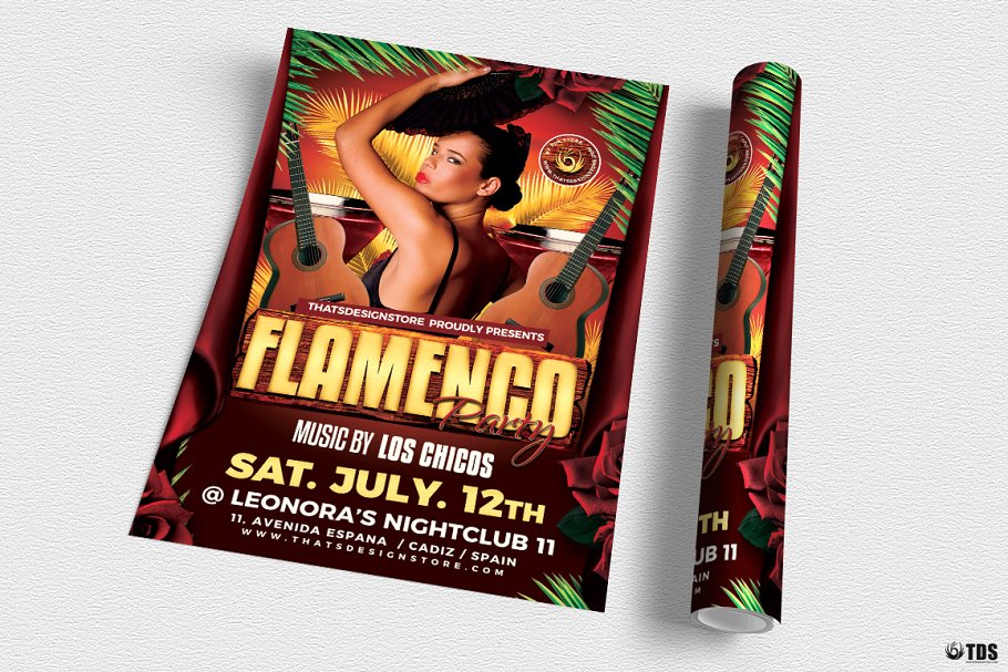 派对海报设计下载 Flamenco Party Flyer