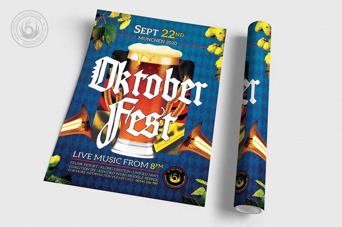 啤酒节海报模板 Oktoberfest Flyer  #28