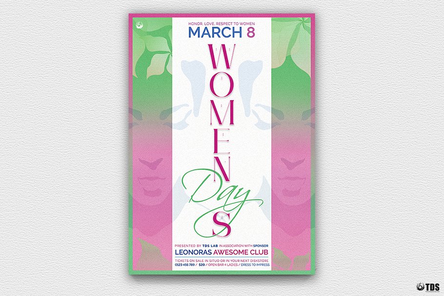 38妇女节海报模板 Womens Day Flyer #13