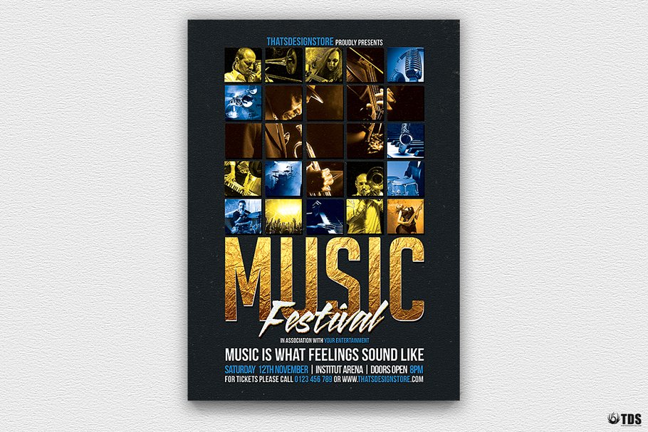 音乐盛会海报模板 Music Festival Flyer