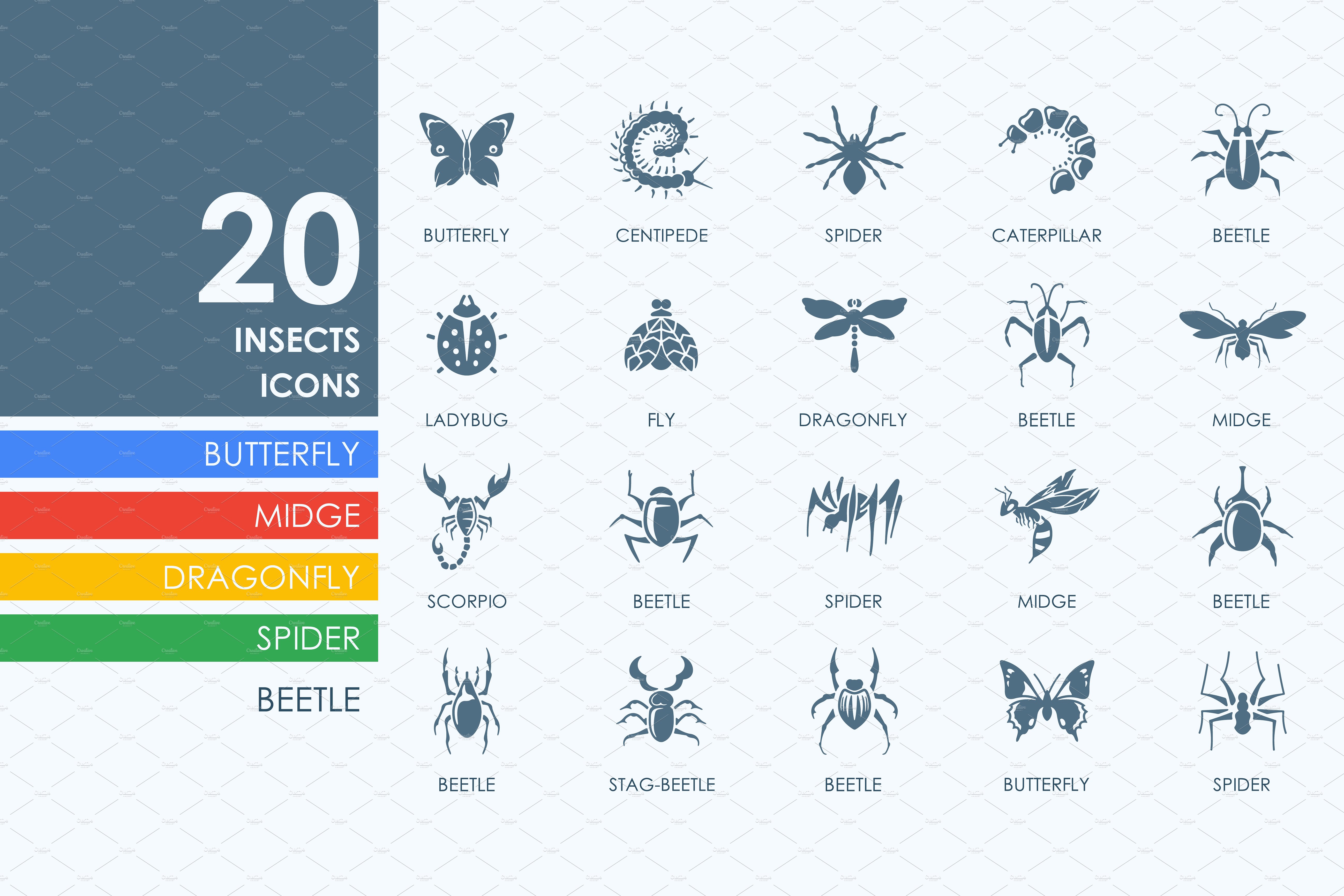 昆虫图标 20 insects icons #91225