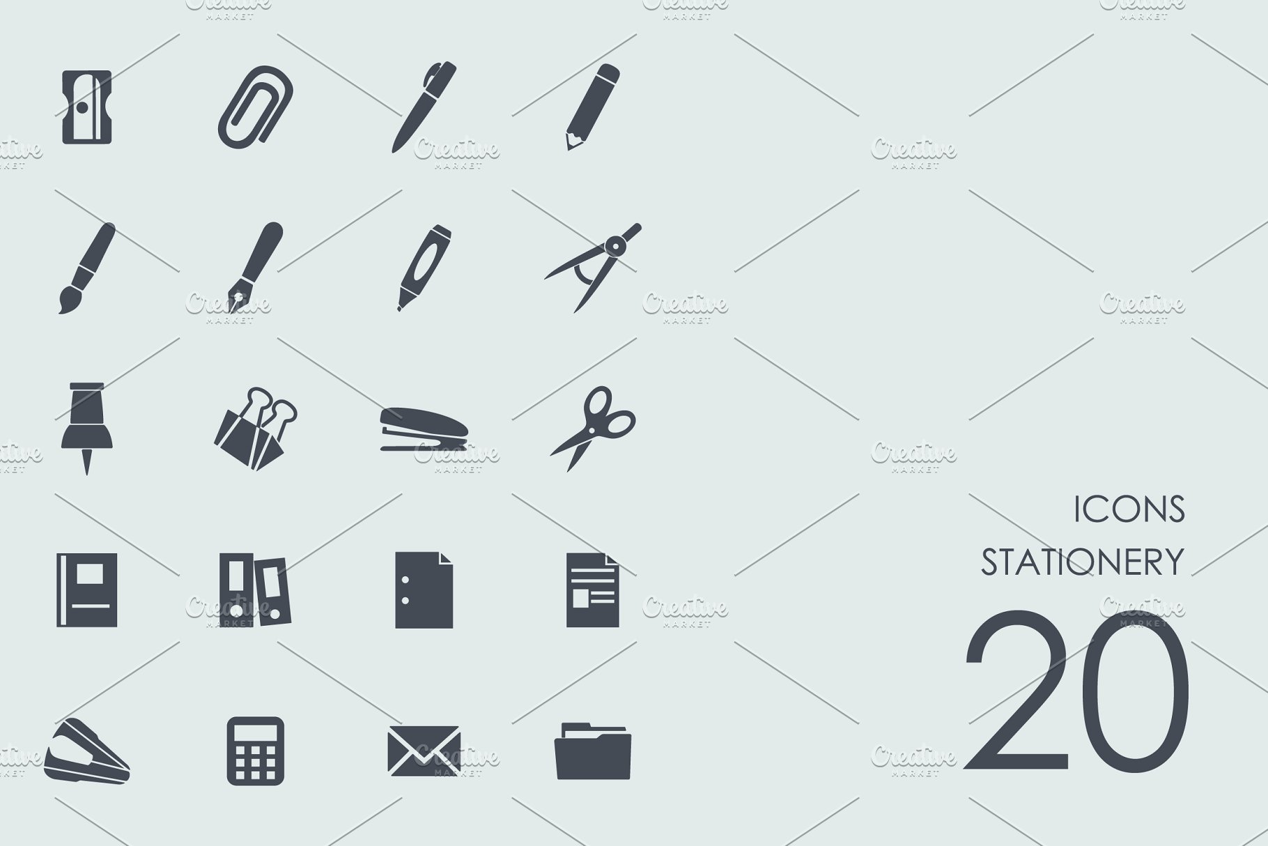 文具类图标文件 Stationery icons #1380