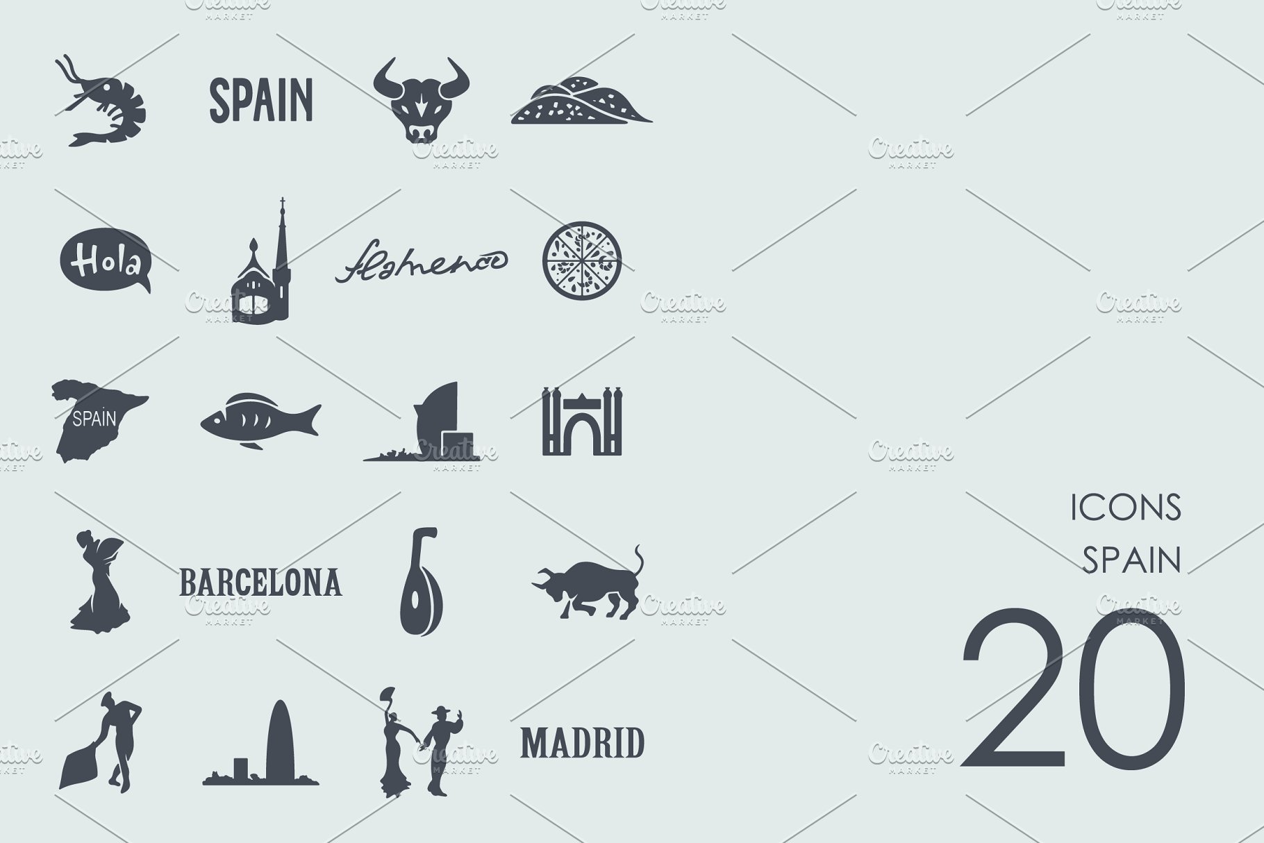 西班牙标志图标 Spain icons #91435