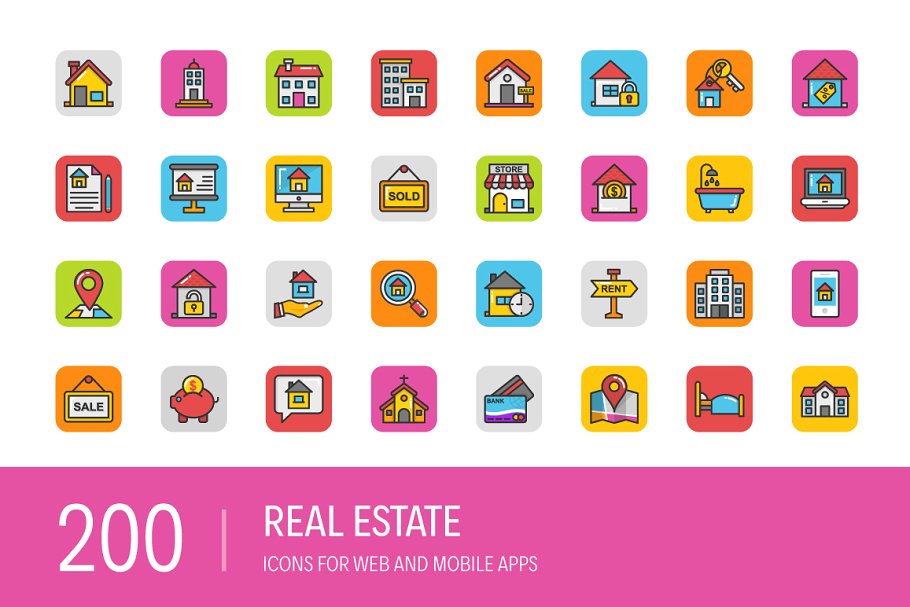 房地产图标 200 Real Estate Icons #9