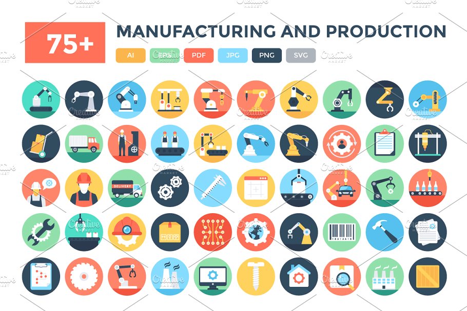 制造生产行业图标Manufacturing Product