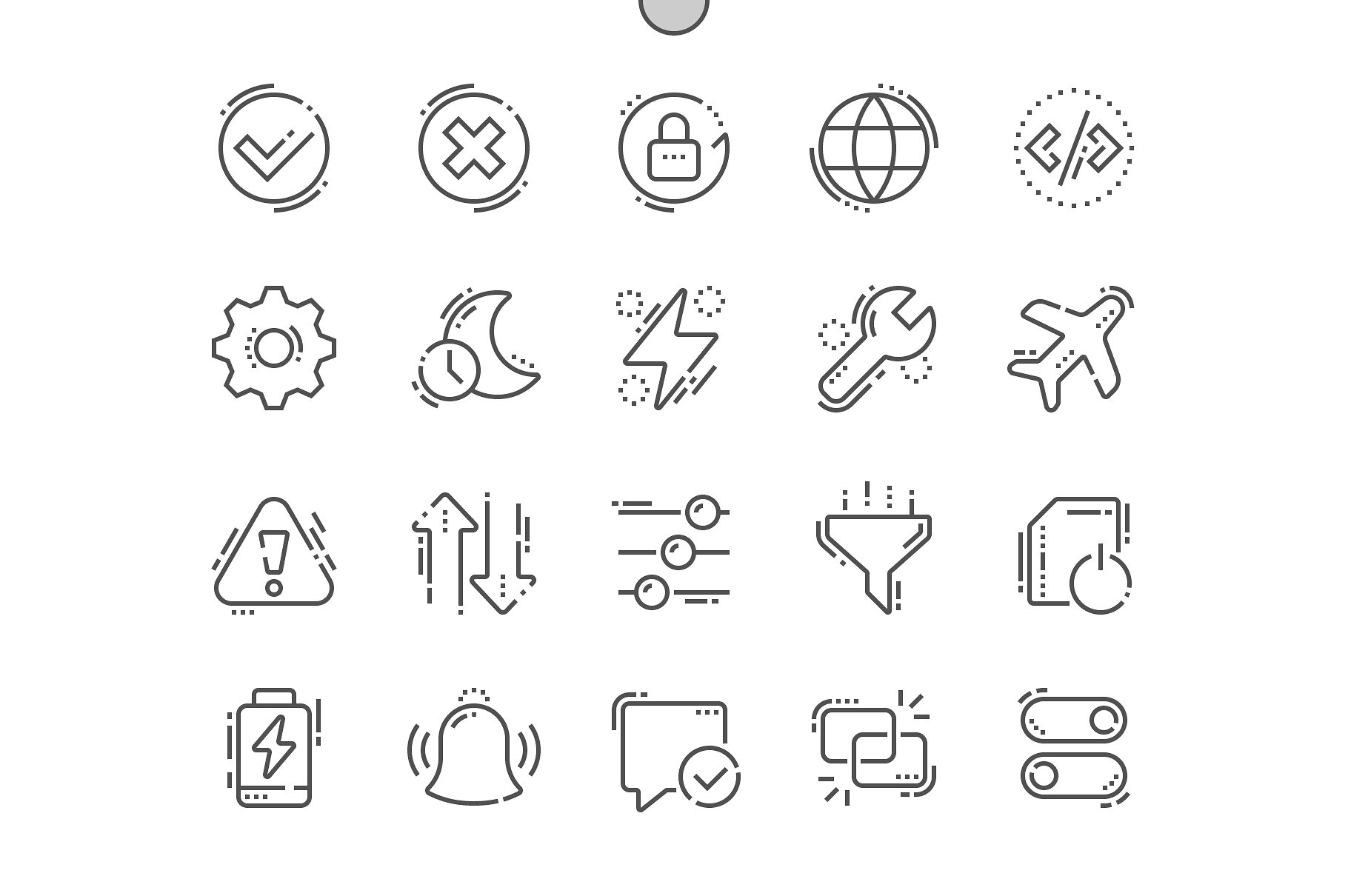 系统设置图标 Settings Line Icons #91