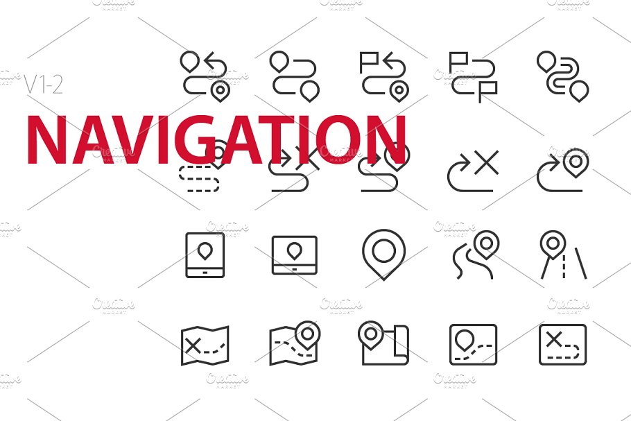 导航UI所需要的功能图标 40 Navigation UI