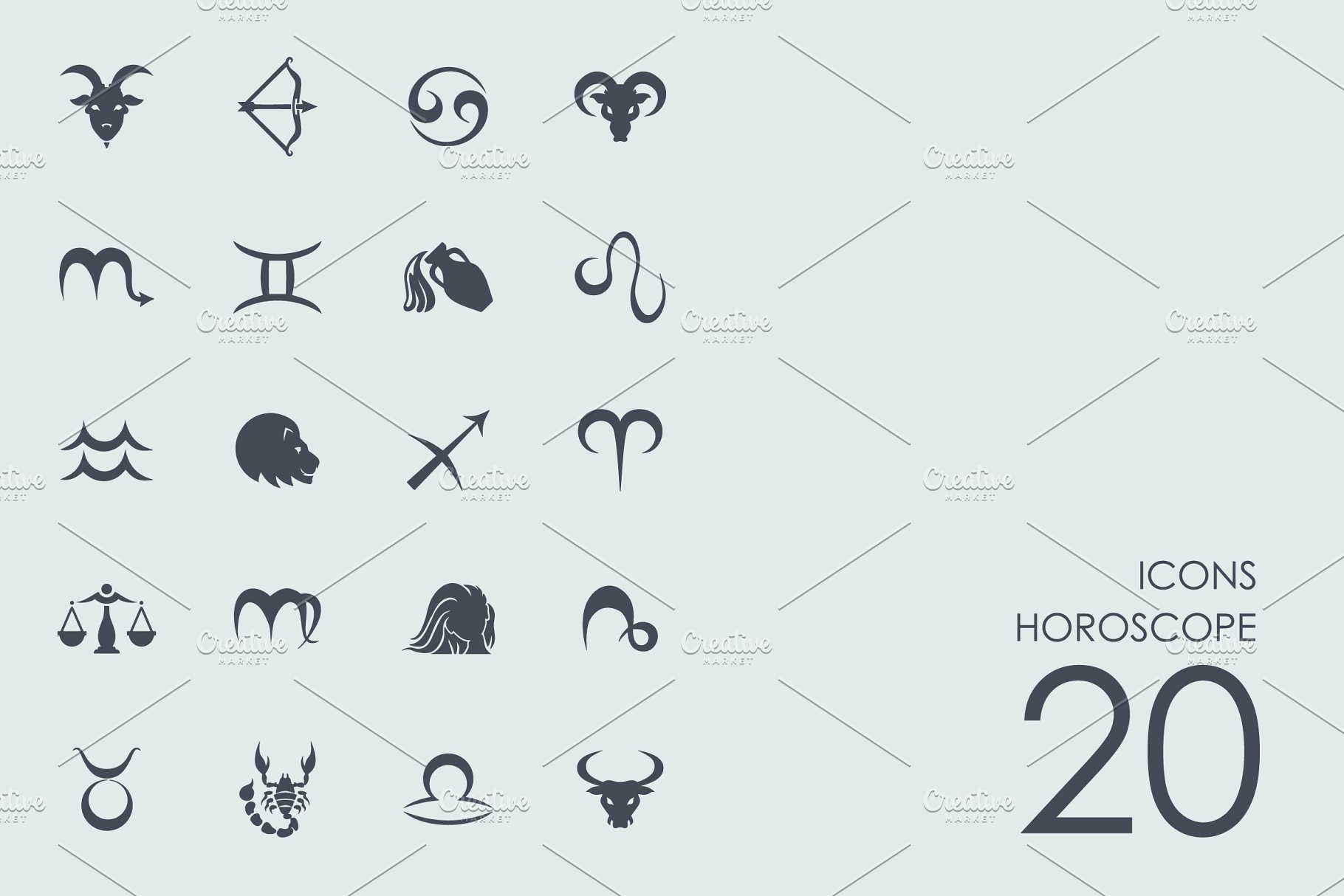 星座图标 Horoscope icons #92129