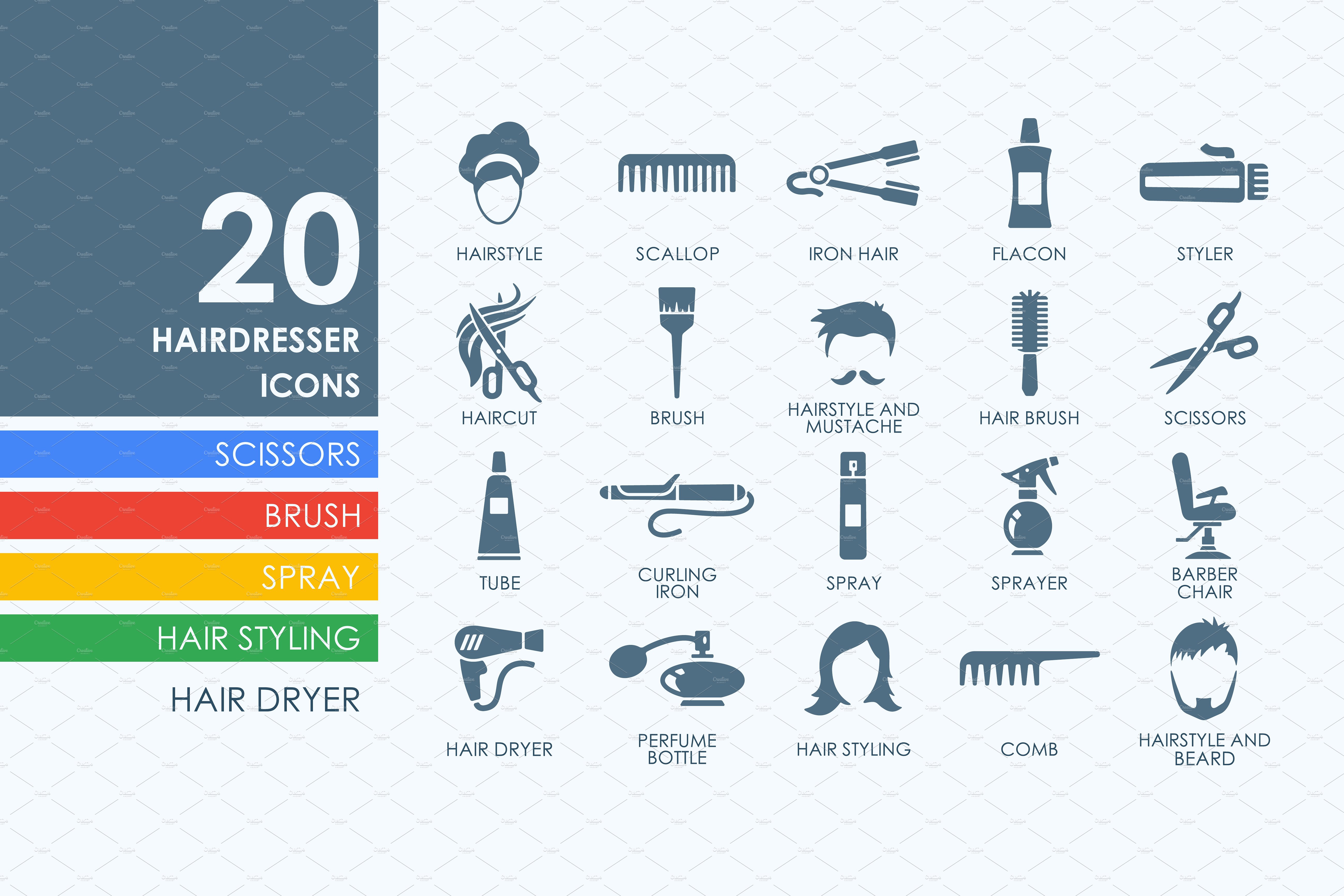 理发店图标 20 Barber Shop icons #92