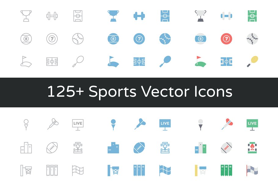 体育运动图标 125 Sports Vector Icon
