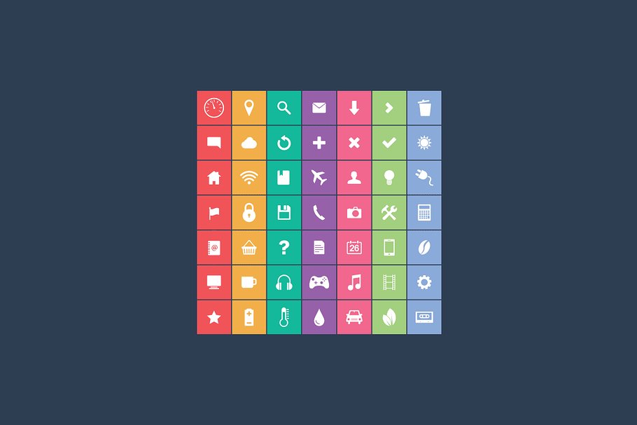 扁平化的图标合集 Flat Icon Set #92423