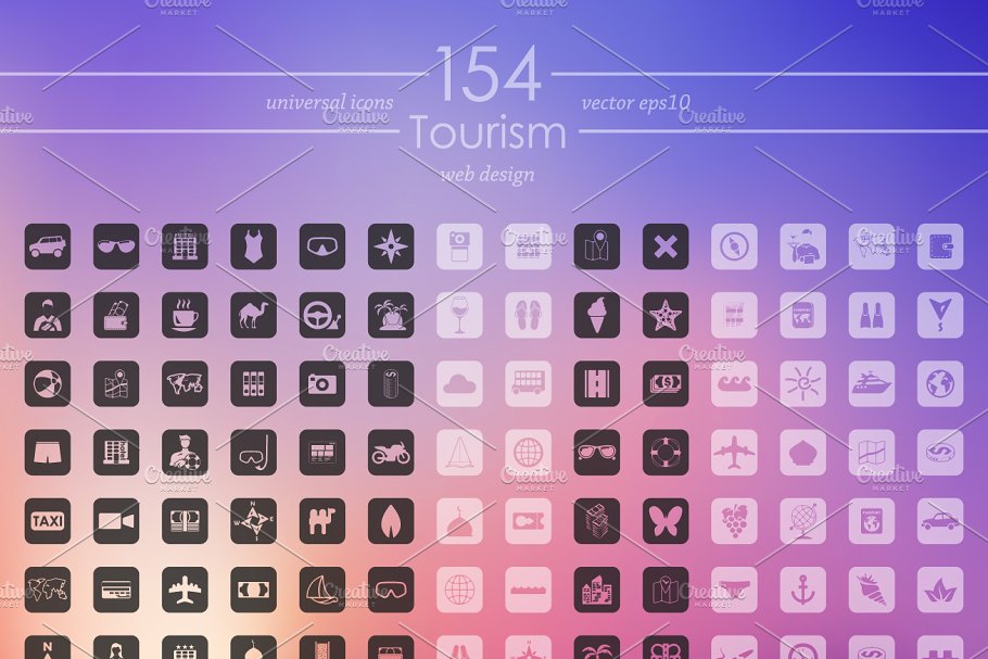 旅行图标合集 154 TOURISM icons #9223