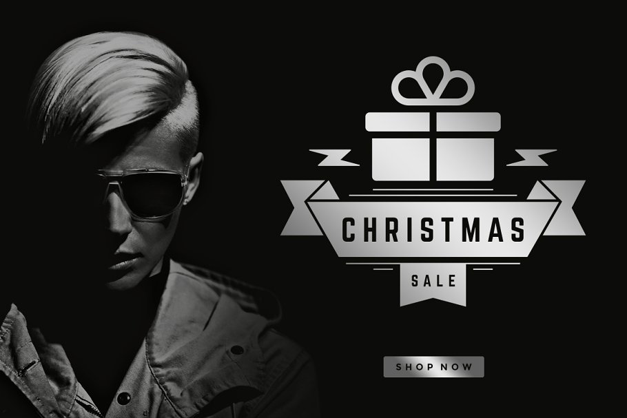 9圣诞节销售海报 30 Christmas Sale Lab