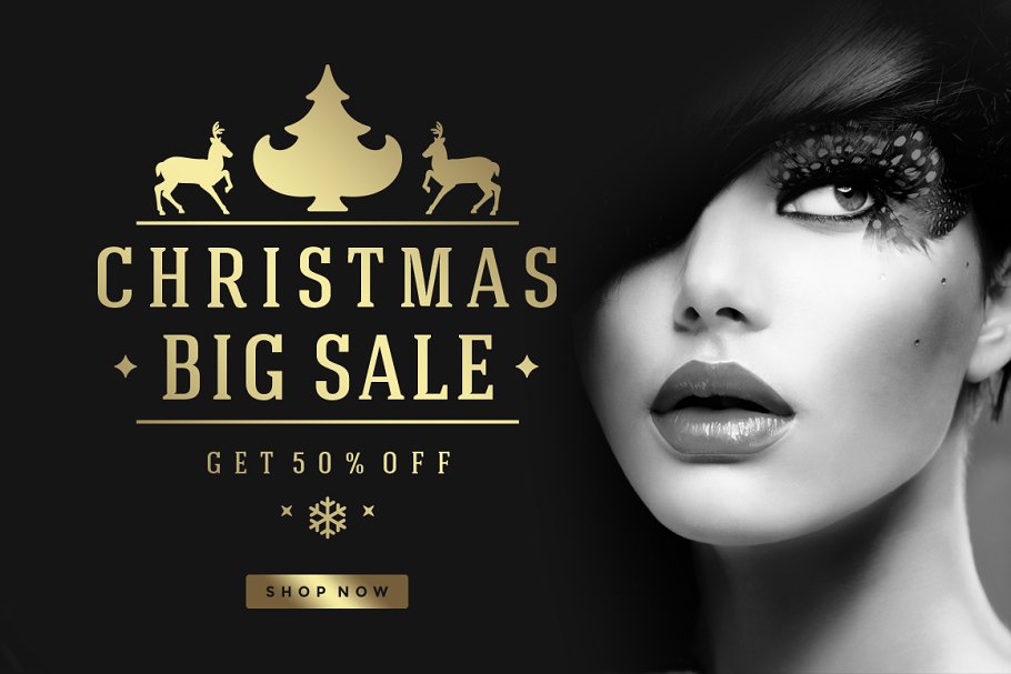 9圣诞节销售海报 30 Christmas Sale Lab