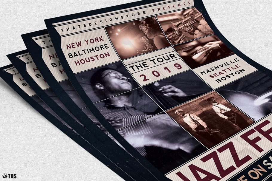 爵士音乐海报模板 Jazz Fest Flyer #8991