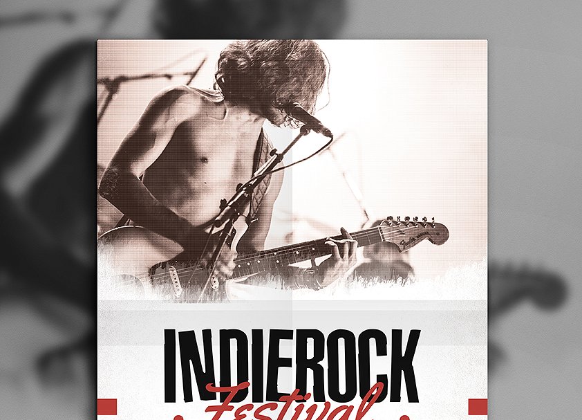 摇滚音乐海报模板 Indie Rock #89898
