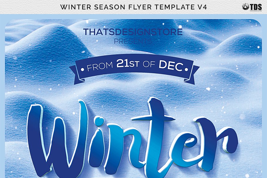 冬季主题海报模板 Winter Season Flyer #