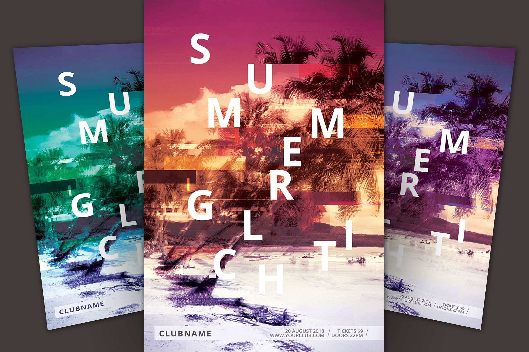 夏季活动海报 Summer Glitch Flyer #13