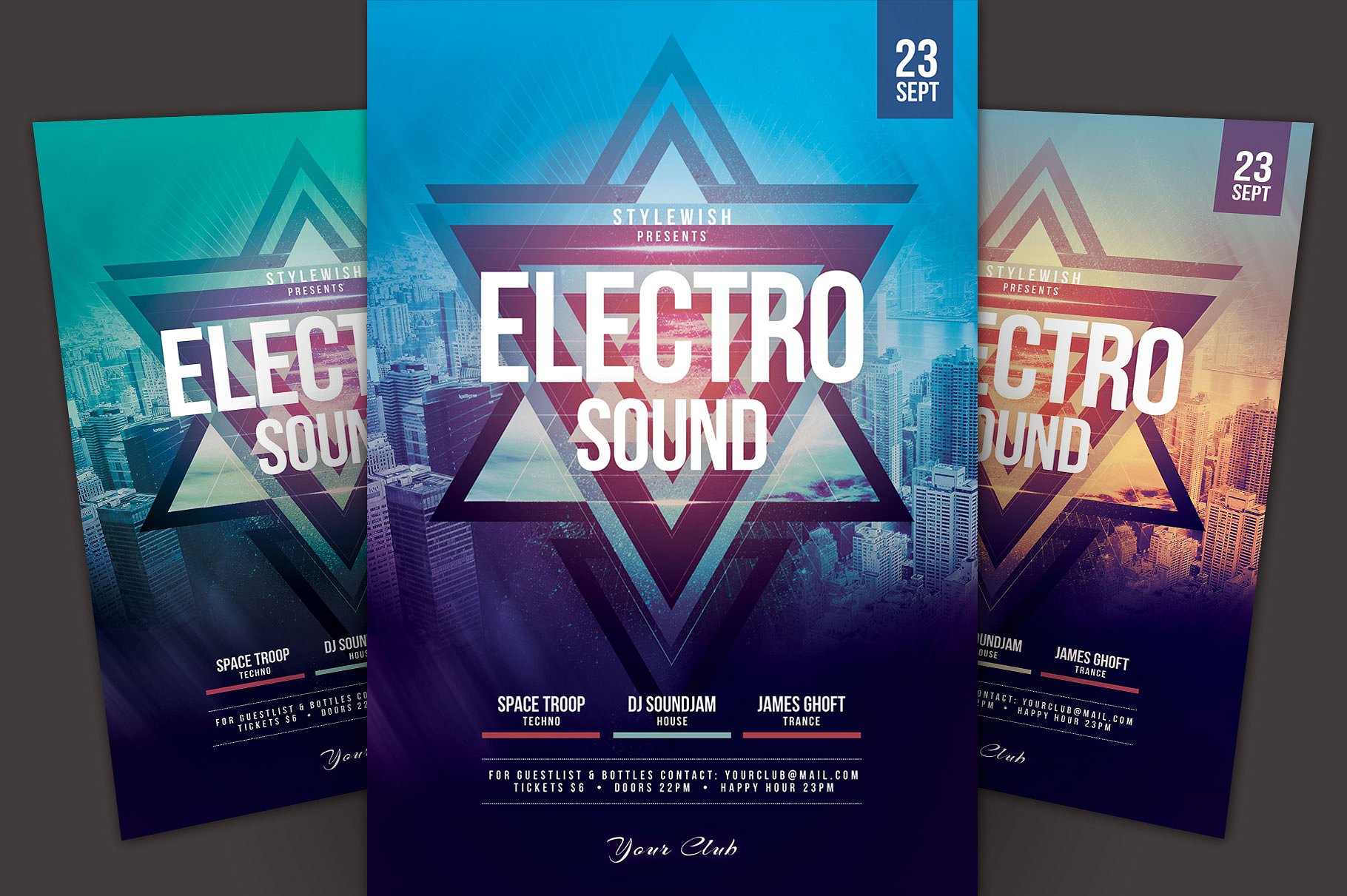 电声传单模板 Electro Sound Flyer Tem