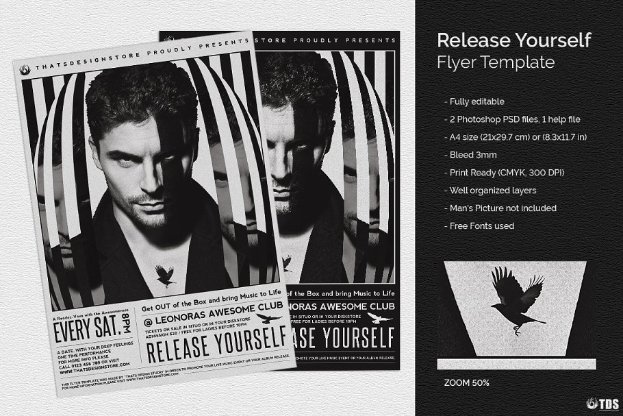 个人海报模板 Release Yourself Flyer