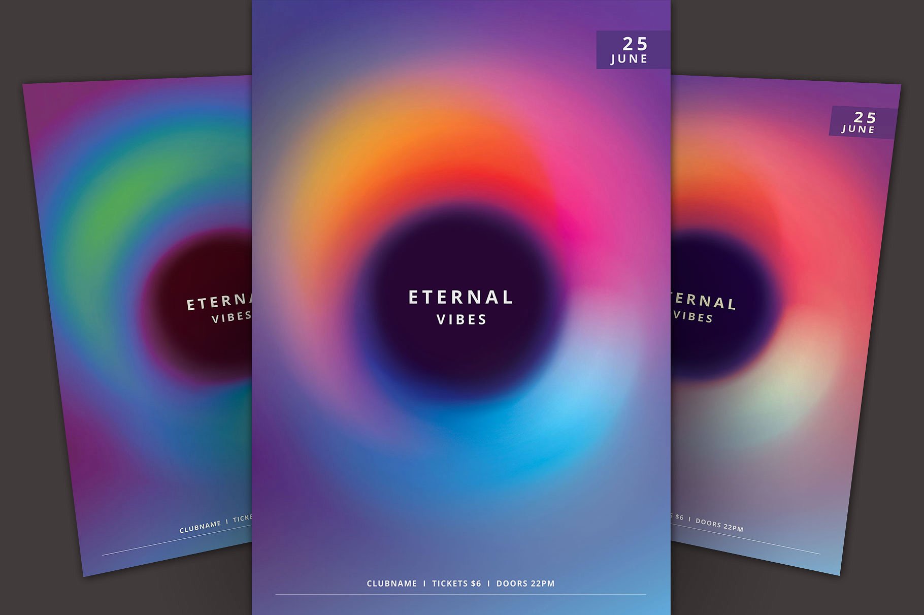 永恒的振动海报设计模板 Eternal Vibes Flye