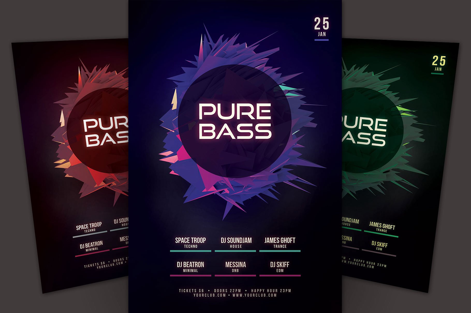 纯低音传单模板 Pure Bass Flyer Templa