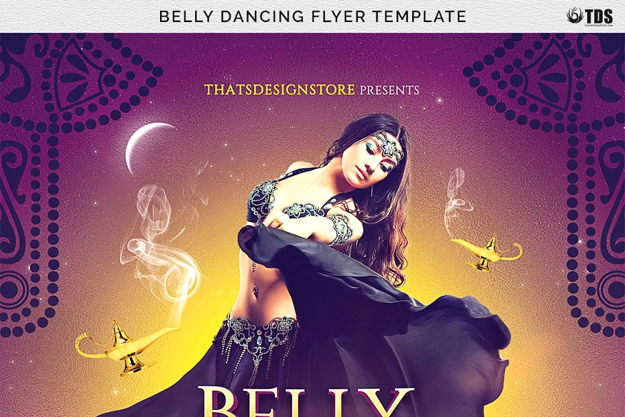 肚皮舞传单PSD模板 Belly Dancing Flyer