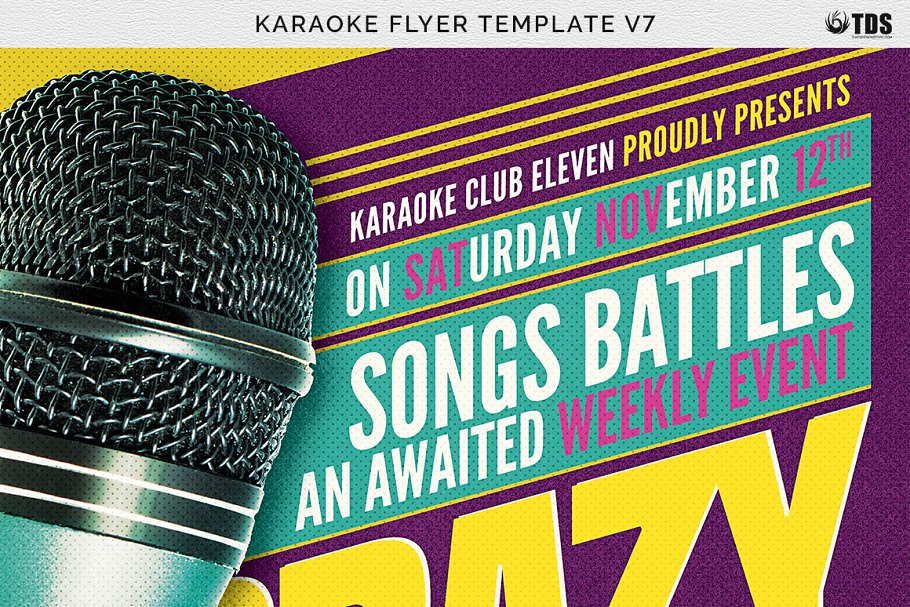 卡拉ok传单PSD模板 V7 Karaoke Flyer