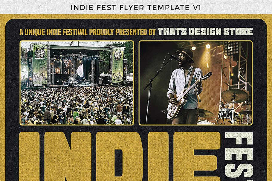 独立节日传单PSD V1 Indie Fest Flyer