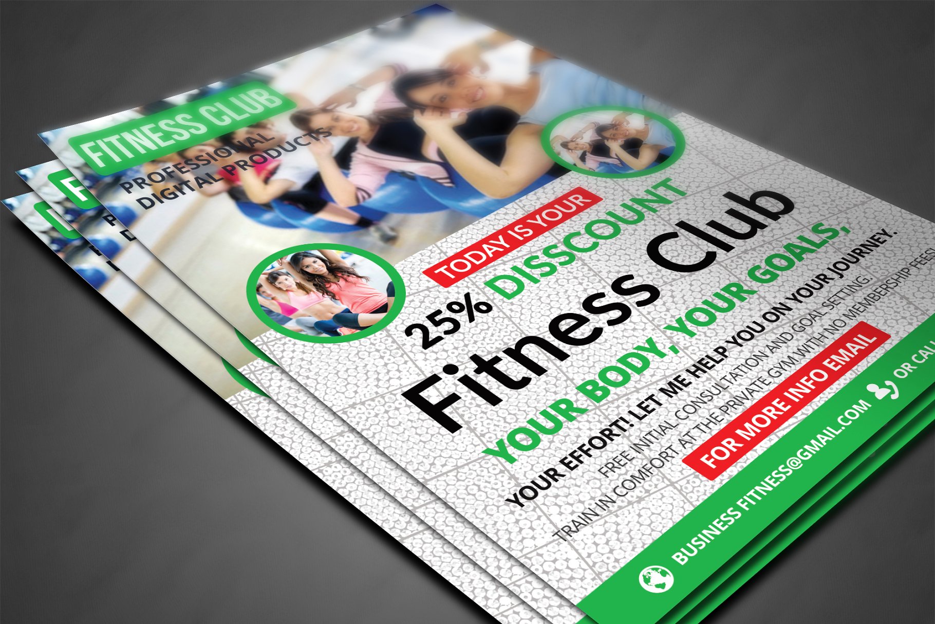 健身海报模板 Fitness Flyer #129416